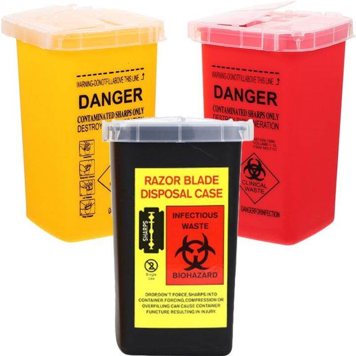 3pcs Sharps Needles Recycling Bin Tattoo Piercing Needles Disposal