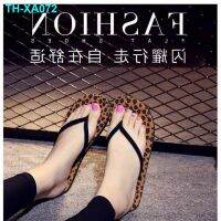 Leopard slippers flip-flops female flat bottom stripe dot peach heart cool zebra joker leisure fashion slippers