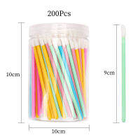 200 Pcs  Barrel Mix Lip Brush ลิปสติกนุ่มมาสคาร่า Wands Applicators Eyelash Cleaner แปรงเครื่องสำอาง Make Up Tools