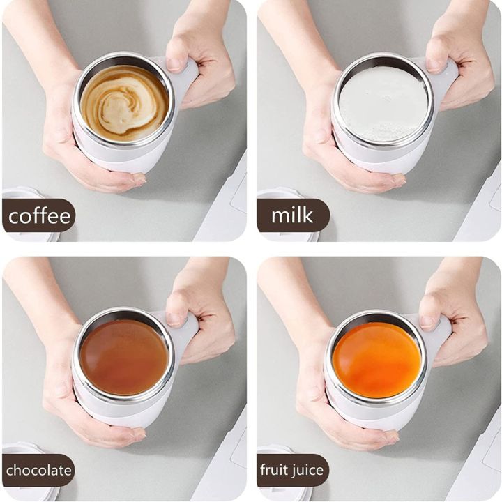 high-end-cups-อัตโนมัติแม่เหล็กกวนแก้วกาแฟ5โวลต์ไฟฟ้ากวนตนเองกาแฟนมผลไม้ถ้วยผสมซับสแตนเลสหมุนแก้ว