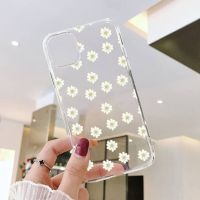 Pretty Daisy Floral Pattern Clear Phone Case For iPhone 11 13 Pro Max 12 Mini Pro Max 7 8 Plus XR XS Max SE 2020 Soft TPU Cover