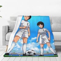 Captain Tsubasa Soccer Anime Football Game Portable Warm Throw Blankets for Bedding Travel