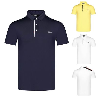 Summer new golf mens loose clothes short-sleeved quick-drying clothes golf sports top elastic T-shirt POLO shirt G4 Callaway1 UTAA Master Bunny Odyssey Titleist Le Coq❃