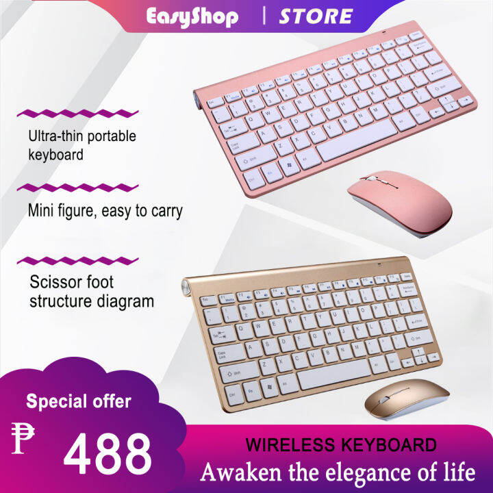 Wireless Keyboard USB ultrathin portable keyboard game office notebook