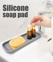 Kitchen Sink Organizer Silicone Drainage Rack Organizer Tray Soap Dispenser Drainage Rack Silicone Soap Box