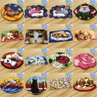 Cartoon Animal Series Carpet Embroidery For Modern Living Room Latch Hook Rug Kits Cross Stitch Kits Buttons For Needlework DIY