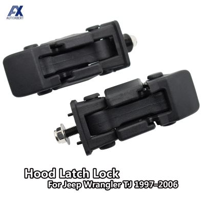 Pair Bonnets Hood Latch Cover For Jeep Wrangler 1997-2006 Engine Lock Decoration TJ Car Accessories Retrofit Parts Locks