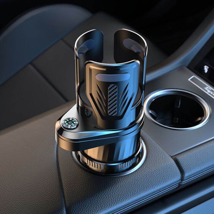 2-in-1-car-cup-holder-with-compass-360-rotating-multifunctional-car-cup-holder-expander-adapter-base-tray-for-snack-bottles-cup