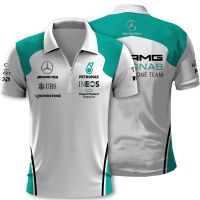 HOT!! F1 AMG Petronas Team AOP 3D Zipped Polo shirt Gift For True Fans