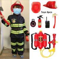 Boys Firefighter Cosplay Carnival Party Halloween School Performance Uniform Costume Jobs Role-play Fireman Fancy Toys Sam Set