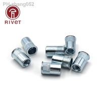 M3/M4/M5/M6/M8/M10/M12 Carbon Steel Small Countersunk Head Rivet Nuts Zinc Plated Carbon Steel Insert Head Threaded Nuts 10PCS