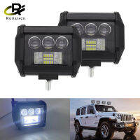 ไฟตัดหมอกสำหรับรถยนต์,ไฟบาร์ LED 5D ดวงขนาด4นิ้วสำหรับรถบรรทุกรถ SUV 4WD 4X4 A ไฟทำงาน LED แบบเป็นจุด