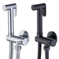 Black Brass Bidet Fauce Handheld Gold Toilet Bidet Bathroom Set Shattaf Sprayer Portable Hygienic Shower Chrome