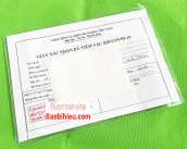 Túi đựng giấy chứng nhận tiêm ngừa Covid hoặc giấy tờ khổ A5 (Nhựa dẻo trong, có nắp đậy) B103