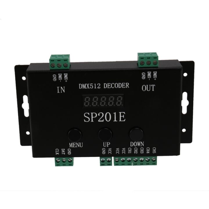 sp201e-dmx512-ws2812b-ws2811-dmx-to-spi-controller-decoder-support-multiple-ics