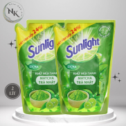 Nước rửa chén Sunlight Extra trà xanh khử 5 mùi tanh túi 2 lít