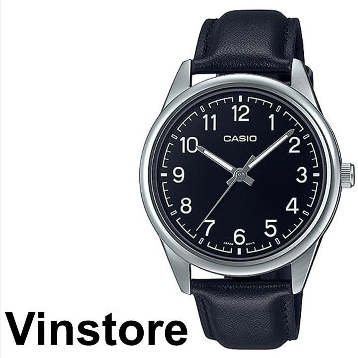 Vinstore] Casio Men's Analog Black Leather Watch MTP-V005L-1 MTP-V005L-1B MTP-V005L-1B4 | Singapore