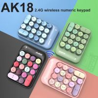 AK18 Con AJazz 18คีย์ Keyboard Numerik มินิแป้นพิมพ์ตัวเลข5.0บลูทูธไร้สาย2.4G สำหรับโน็คบุคตั้งโต๊ะ USB คีย์บอร์ดเกมส์ PC