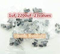 +——{} 1Uf ~2200Uf 23 Values 160Pcs Electrolytic Capacitors Assortment Kit