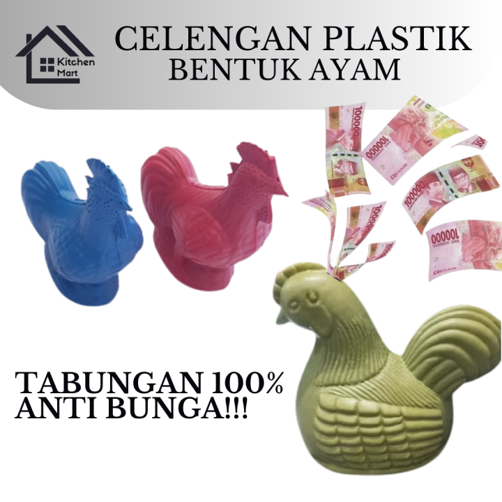 Celengan Plastik Bentuk Ayam Tabungan Anak Unik Bentuk Ayam | Lazada