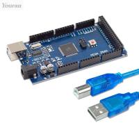 YOouran บอร์ดสาธิตการใช้งานจริงสำหรับ Arduino ATMEGA2560-16AU ชิพ AVR MEGA 2560 R3 USB บอร์ดบอร์ดพัฒนาชิ้นส่วนอิเล็กทรอนิกส์โมดูลพลังงาน