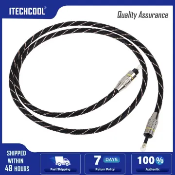 FosPower Braided Toslink Digital Fiber Optic Optical Audio Cable SPDIF  Dolby DTS