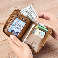 2022 New Mens Zipper Wallet Purse RFID Blocking Business Card Holder Bag Wallet Mens Leather Purse
