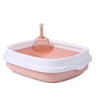 Plastic Cats Litter Box Anti Splash Pet Toilet Bedpans Free Cat Litter Scoop Cat Dog Tray Sand Box Toilet for Training Goods