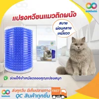 KDO แปรงหวีขน RAINBEAU แปรงหวีขนแมวติดผนัง แปรงนวดขนแมว แปรงสปาแมว แถมฟรี! Catnip 1 ซอง แปรงหวีขนสัตว์ แปรงหวีขนสุนัข