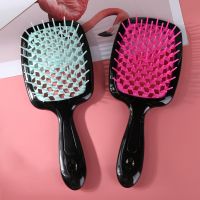 【CC】 Wide Teeth Air Cushion Comb Wet Dry Hair Detangling Scalp Massage Hairdressing Tranparent Hanging Hole Handle