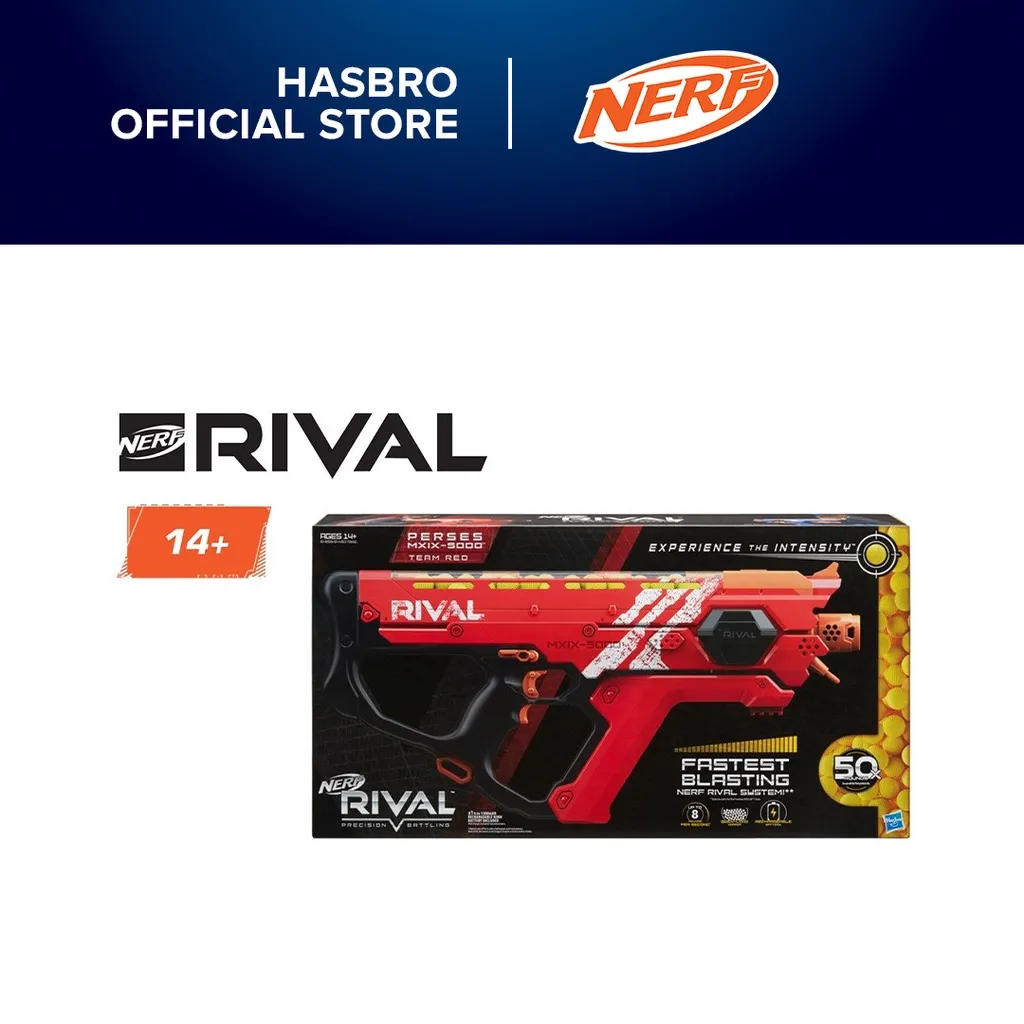 Hasbro Perses MXIX-5000 Nerf Rival Motorized Blaster (red) -- Fastest Blasting Nerf Rival System, Up to Rounds Second | Lazada.co.th