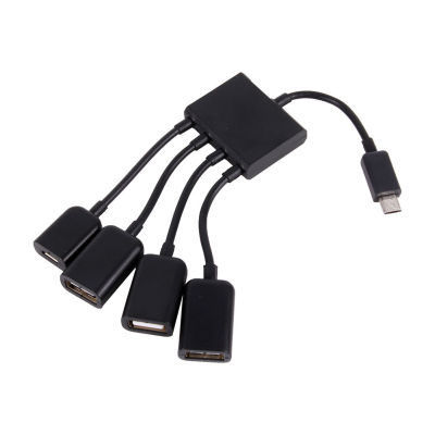 ตัวเชื่อมต่อฮับโฮสต์ Micro USB OTG อะแดปเตอร์ฮับโฮสต์ Micro USB OTG การออกแบบพอร์ต USB แบบพกพาสำหรับภายในอาคารสำหรับสำนักงาน