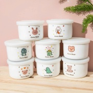 Thố sứ chia vạch Coco Bear đựng đồ ăn dặm