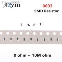 ✠▨ 300Pcs 1 0603 SMD Resistor 0R 10M 1/10W 0 0.1 1 10 100 150 220 330 ohm 1K 2.2K 10K 100K 0R 0.1R 1R 10R 100R 150R 220R 330R 1M