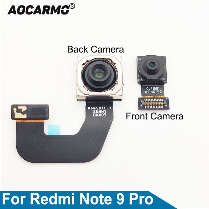 aocarmo-สำหรับ-xiaomi-redmi-note-หลัง9-pro-กล้องมองหลังใหญ่หันหน้าไปทางอะไหล่สายเคเบิลกล้องหน้าโค้ง
