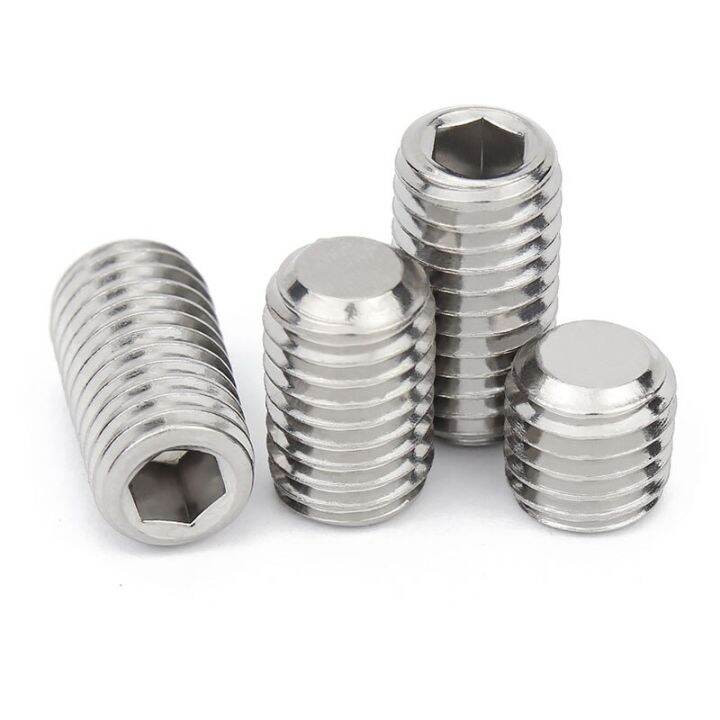 m1-6-m2-m2-5-m3-m4-m5-m6-m8-m10-m12m14m16-din913-304-stainless-steel-allen-hex-hexagon-socket-flat-point-end-grub-bolt-set-screw-nails-screws-fastener