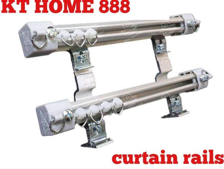 Double Set Besi Langsir Rod / Curtain Rail Lazada