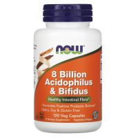 อาหารตอนนี้8พันล้าน Acidophilus และ Bifibus,120แคปซูลพืชผัก