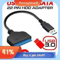 HONEYDEWD ภายนอก 22 พิน Sata III ฮาร์ดไดรฟ์ เคเบิ้ล อะแดปเตอร์ ตัวแปลง USB 3.0 เป็น SATA