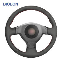 Hand-Stitched Black Suede Steering Wheel Cover for Subaru Impreza WRX Impreza WRX STI 2005 2006-2007