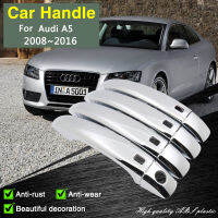 for Audi A5 8T 8F 2008~2016 Chrome art Door Handle Cover Car Exterior Decorate Style Accessories Film Stickers Trim