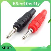 B5ev40er4ly Shop 5pcs Red and Black 4mm Solderless Side Stackable Banana Plug Connectors For Musical Speaker Video Audio DIY Connector