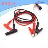 QKKQLA 20A Alligator Crocodile Clip To 4Mm Banana Plug Test Lead Cable Connector Probe Dual Head For Multimeter Measure