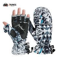 RUNCL Winter Fishing Gloves Warm Fingerless Mittens with 3M Thinsulate Men Women Skiing For Ice