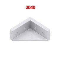 5pcs/lot 2040 Corner Fitting Angle Aluminum 20 x 40 L Connector Bracket Fastener Match Use 2040 Industrial Aluminum Profile