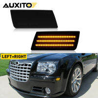 2Pcs รมควัน LED ด้านหน้า Marker Light สำหรับ Chrysler 300 LX 2014 2013 2012 2011 2010 2009 2008-2005สีขาว Amber