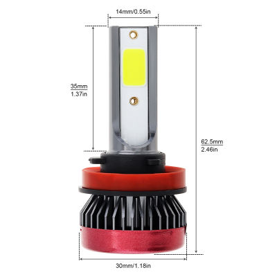 2ชิ้น100วัตต์ H8/H9 H11มะนาวเขียวไฟหน้ารถมอเตอร์ไซค์แบบ LED รถตัดหมอก DRL หลอดไฟไฟวิ่งกลางวัน