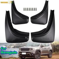 4Pcs ชุด Molded Mud Flaps Splash Guards ด้านหน้าด้านหลัง Mudguards สำหรับ Jeep Renegade BU 2014 2015 2016 2017 2018 2019 2020 2021