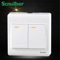 hotel surface mounted dual 2 gang double 2 way push button wall switch