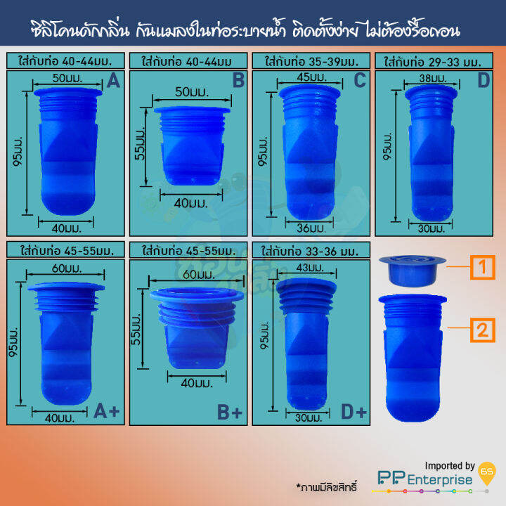 ลิขสิทธิ์แท้-saun-glin-ซิลิโคนกันแมลง-ตะขาบ-แมงสาบ-แมลงหวี่ขนในท่อน้ำทิ้ง-รุ่น-pureplus-ฝาพลาสติก